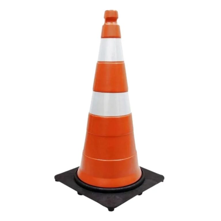 CONE DE SINALIZAÇÃO DE TRÂNSITO 75 CM BASE LEVE - Sinalização de ...